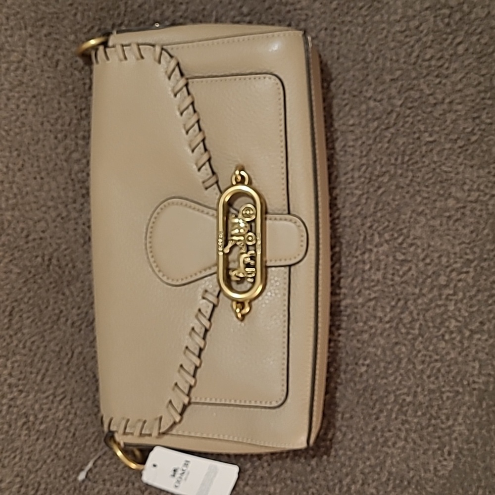 Coach Jade Leather Bag with Whipstitch